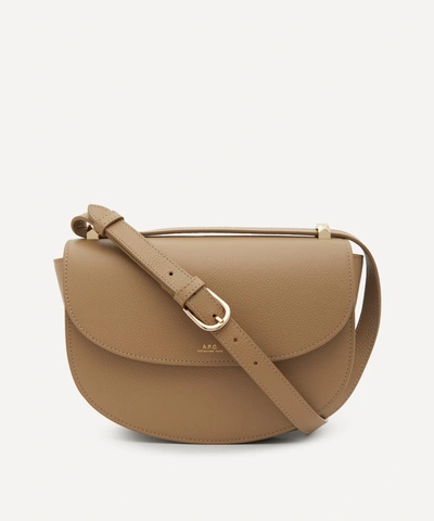 A.p.c. Geneve Leather Cross-body Bag In Bae Taupe
