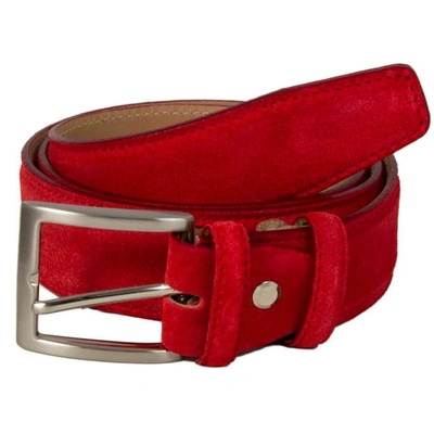 40 Colori Red Trento Leather Belt