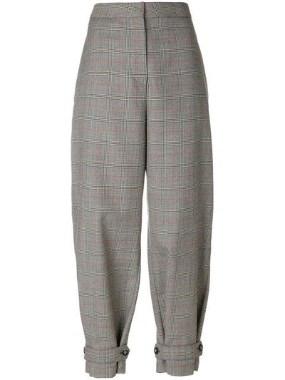 Stella Mccartney Lexi Prince Of Wales Checked Trousers In Brown