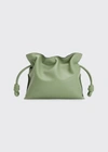 Loewe Flamenco Mini Napa Drawstring Clutch In Rosemary