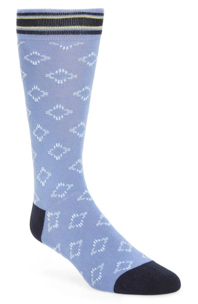 Ted Baker Brans Geometric Socks In Blue