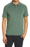 Rhone Delta Short Sleeve Pique Performance Polo In Duck Green