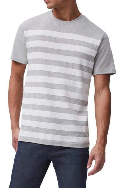 French Connection Men's Striped Cotton T-shirt In Grey