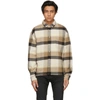 John Elliott Hemi Point Sur Check Oversize Cotton Button-up Shirt In Denim