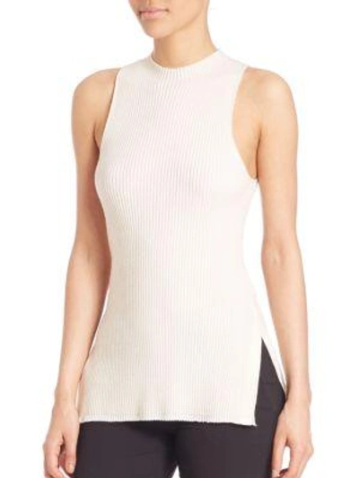 3.1 Phillip Lim / フィリップ リム Plaited Ribbed Top In White