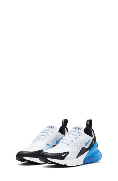 Nike Kids' Air Max 270 Sneaker In White/ Signal Blue/ Black