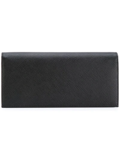 Prada Black Long Travel Wallet