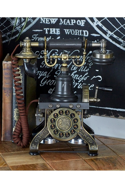 Willow Row Black Brass Vintage Antique Phone