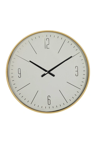 Willow Row White Glass Contemporary Wall Clock