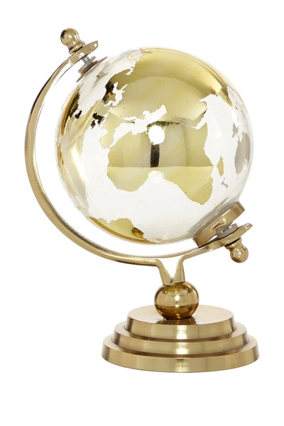 Willow Row Gold Glass Traditional Globe