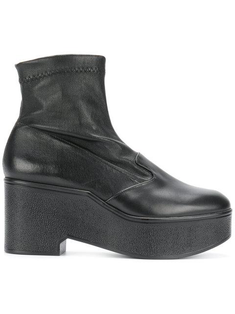 stretch platform ankle boots