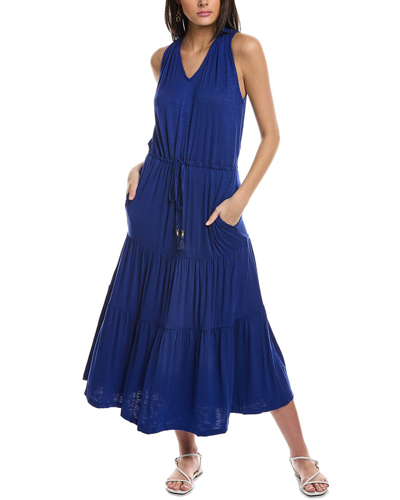 Tommy Bahama Slub Knit V-neck Maxi Dress In Blue