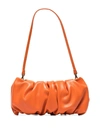 Staud Bean Convertible Leather Clutch Bag In Orange