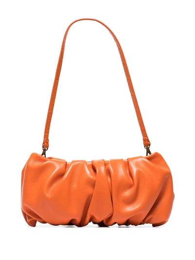 Staud Bean Convertible Leather Clutch Bag In Nectarine