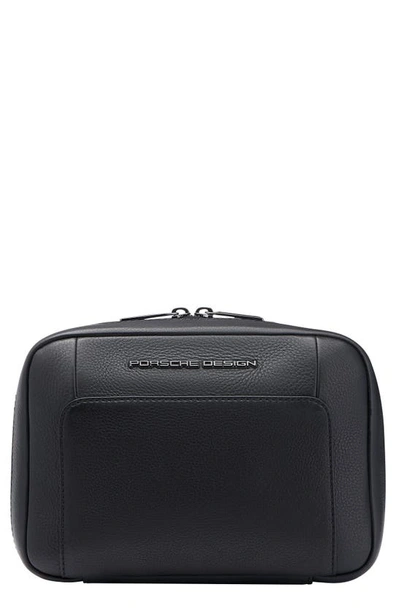 Porsche Design Roadster Leather Toiletry Bag In Black