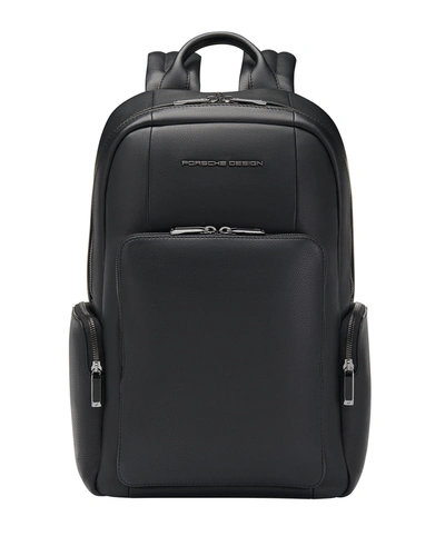 Porsche Design Roadster Leather Small Backpack In Black