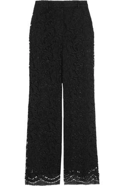 Adam Lippes Woman Guipure Lace Wide-leg Pants Black