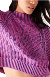 Free People Sweetheart Mock Neck Sweater In Glowing Orchid