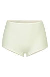 Skims Stretch Cotton Boyshorts In Bone