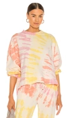 Electric & Rose Neil Tie Dye Sweatshirt In Poppy Pink  Peach & Marigold