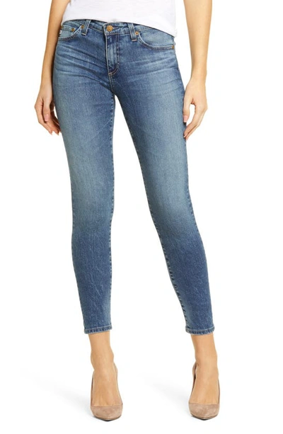 Ag Legging Ankle Faded Low-rise Skinny Jeans In 6 Years Las Cruses