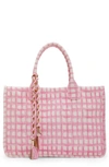 Vince Camuto Orla Printed Tote Bag In Water Pink