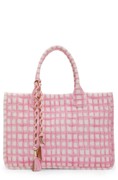 Vince Camuto Orla Printed Tote Bag In Water Pink