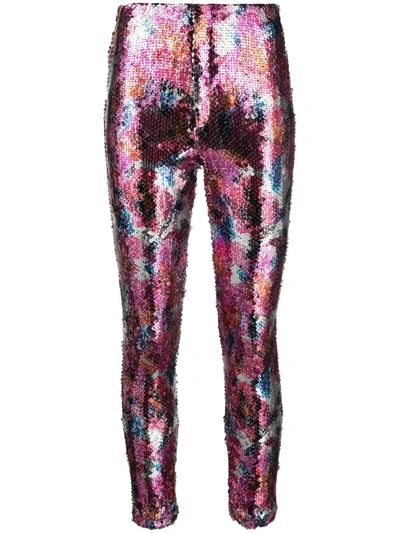 Isabel Marant Odizia Sequinned Slim-fit Trousers In Multicolor