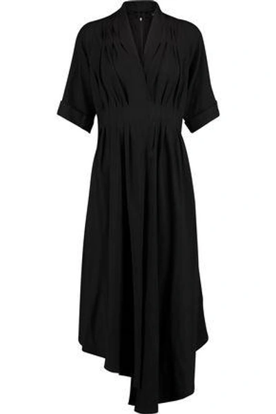 Adam Lippes Woman Gathered Crepe Midi Dress Black