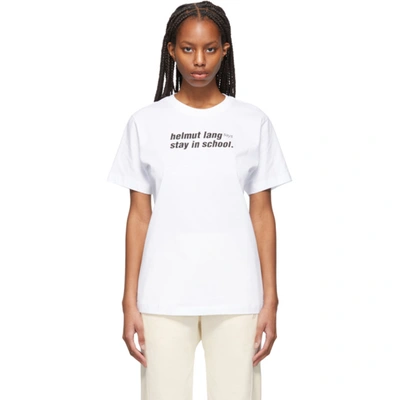 Helmut Lang School Graphic-print Cotton T-shirt In White