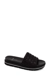 Linea Paolo Leah Slide Sandal In Black Fabric