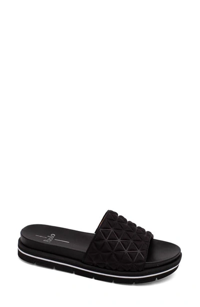 Linea Paolo Leah Slide Sandal In Black Fabric