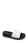 Linea Paolo Leah Slide Sandal In White Fabric