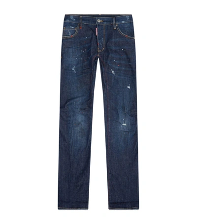 Dsquared2 Distressed Tidy Biker Jeans In Blue