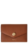 Mulberry Folded Leather Wallet In Chestnut