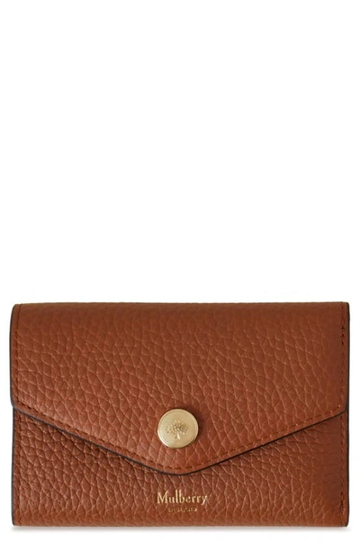 Mulberry Folded Leather Wallet In Chestnut