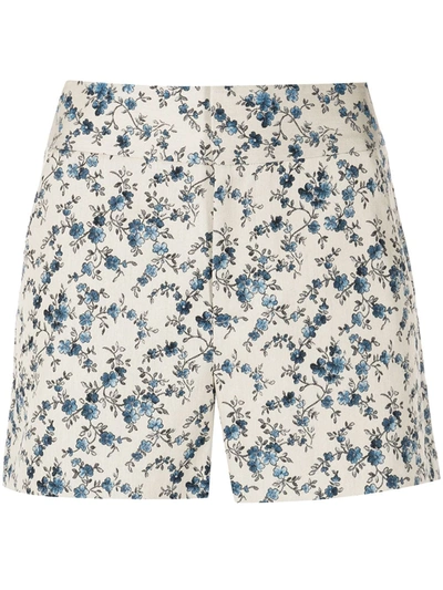 Alice And Olivia Cady High-waist Clean Waistband Shorts In Off Wht/be