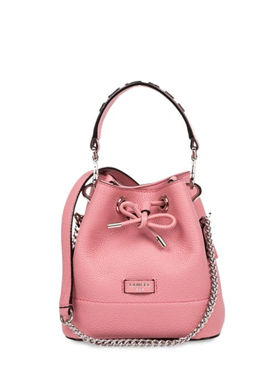 Lancel Bucket Bag In Hammered Leather In Pink
