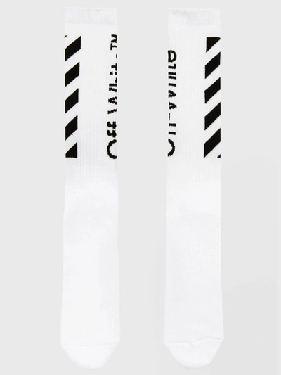 Off-white White Diag Logo Socks