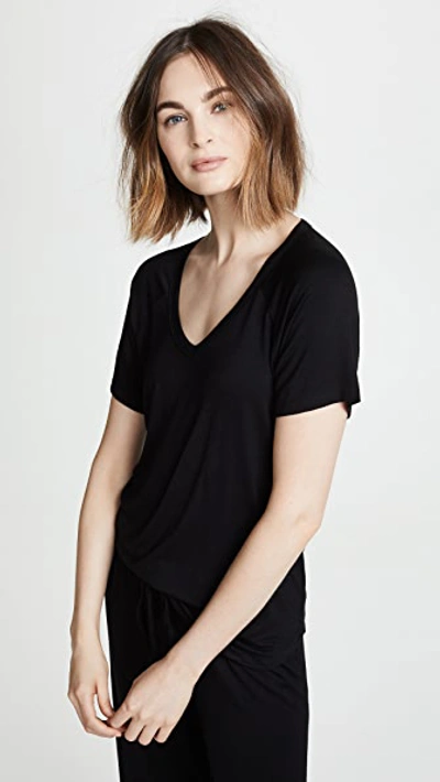 Pj Salvage V Neck Tee In Black