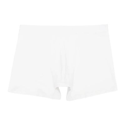 Balenciaga Logo-trim Stretch Boxer Shorts In White | ModeSens