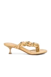 Bottega Veneta Dot Woven Chain Thong Sandals In Cane Sugar