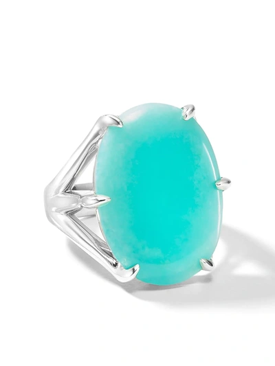 Ippolita Women's Rock Candy Luce Sterling Silver & Amazonite Cabochon Oval Stone Ring In Blue Pattern