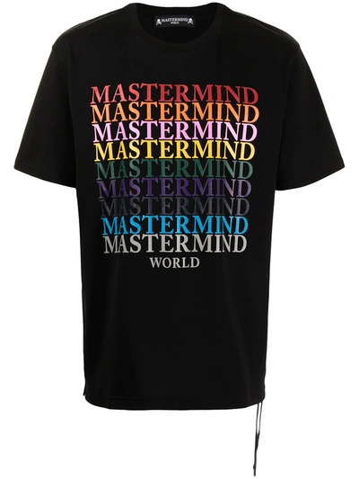 Mastermind Japan Mastermind World Stacked Print T-shirt In Black