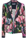 Isolda Floral Print Blazer In Blue