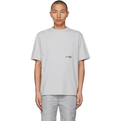 Heliot Emil Logo Print T-shirt In Grey