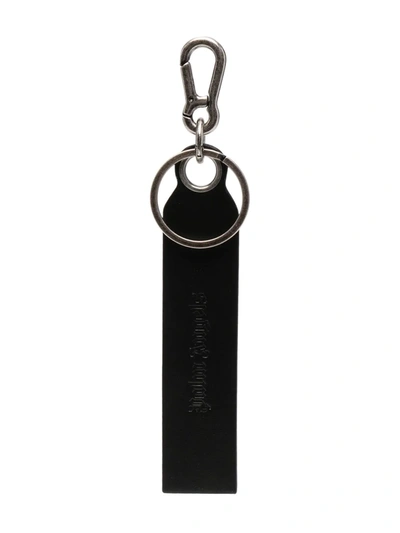 Palm Angels Engraved Logo Keychain In Black
