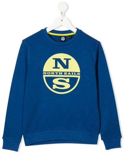 North Sails Teen Logo-print Sweatshirt In Blue