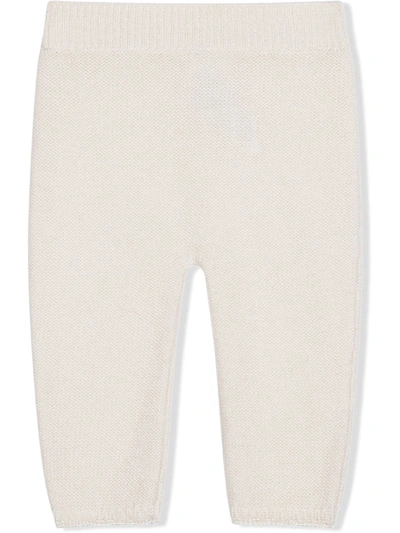 Dolce & Gabbana Babies' Knitted Cashmere Trousers In White