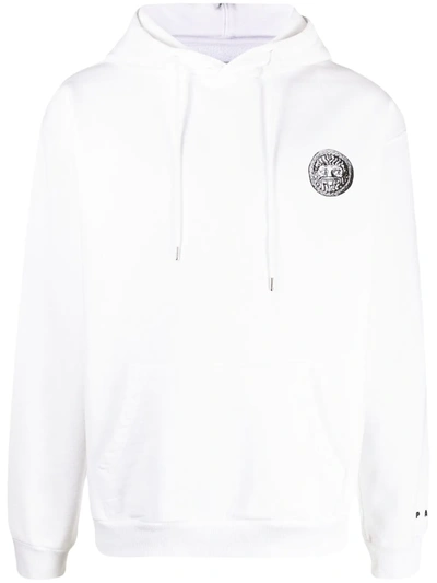 Paura Akim Graphic Print Hoodie In White